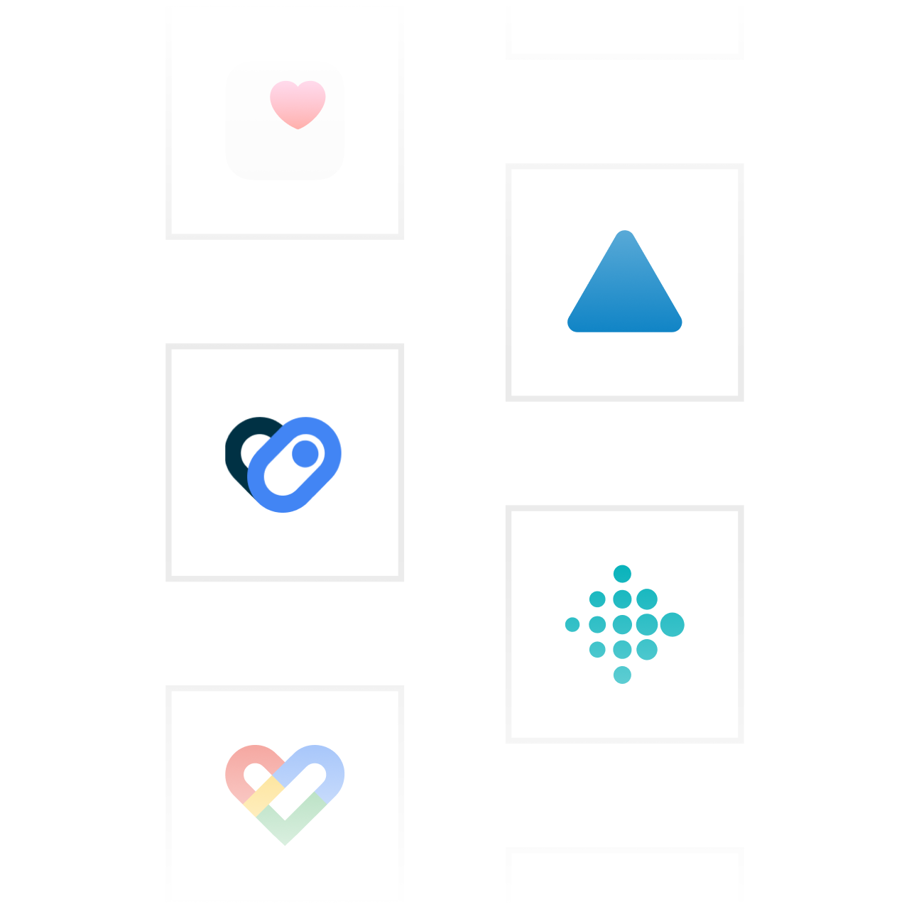 Health device icons grid