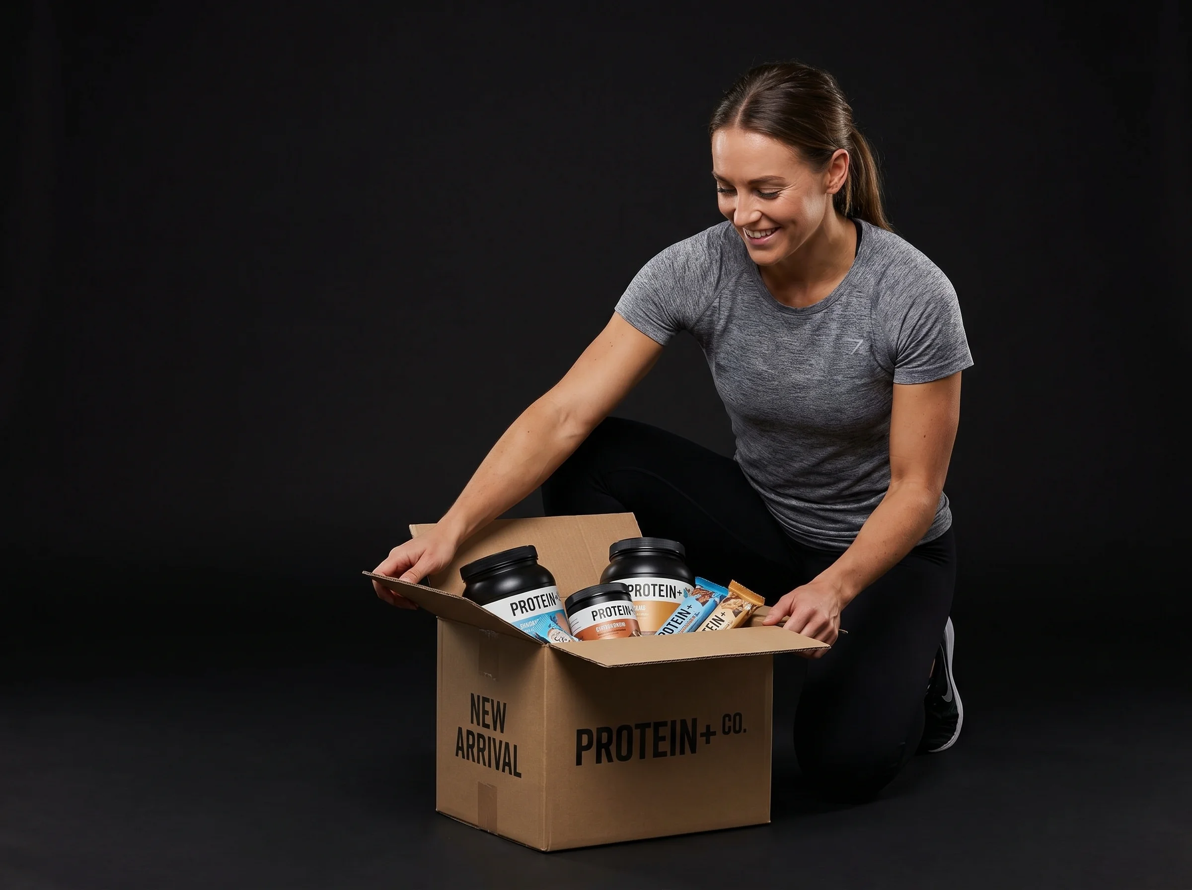 Person holding supplement products